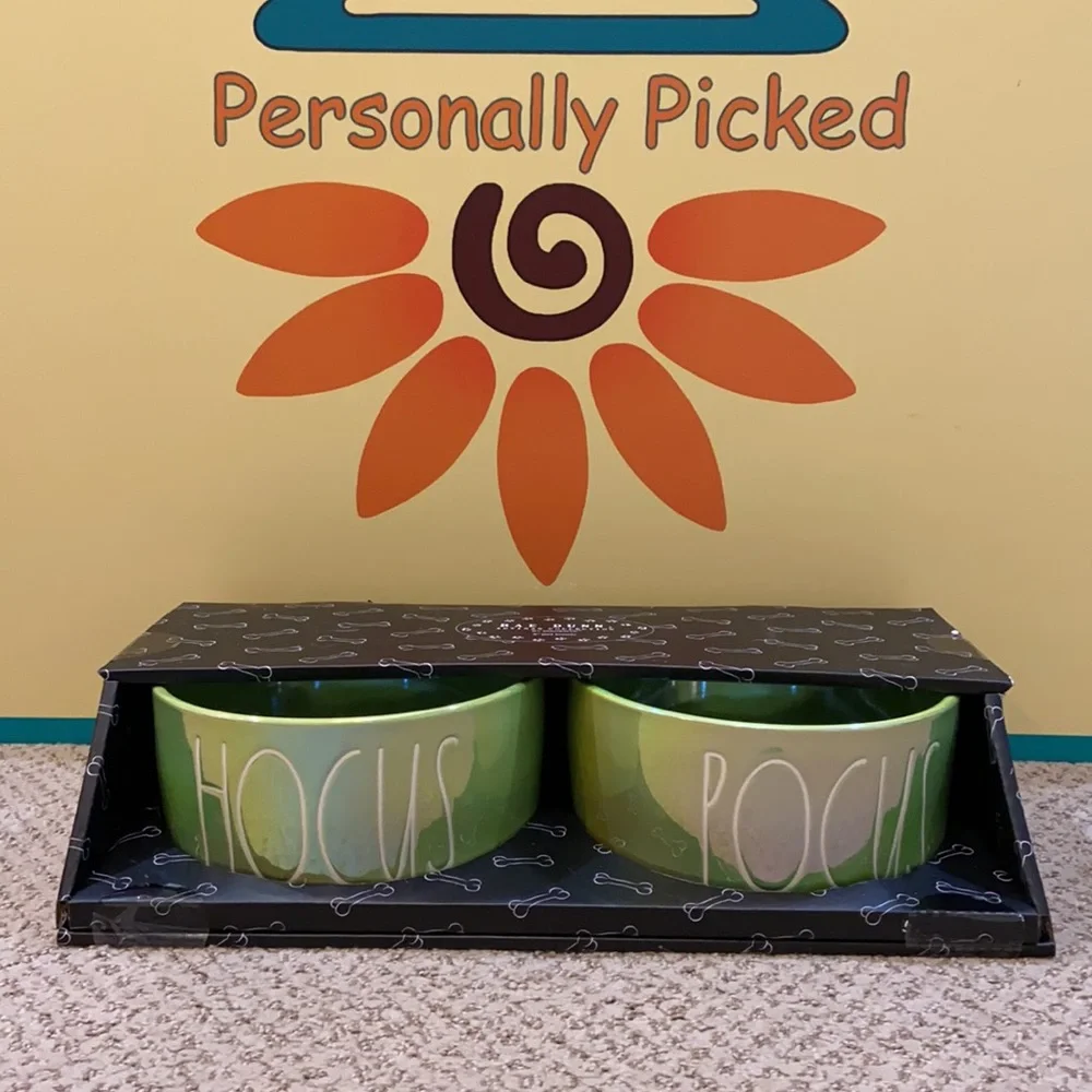 Rae Dunn HOCUS & POCUS Dog Bowls